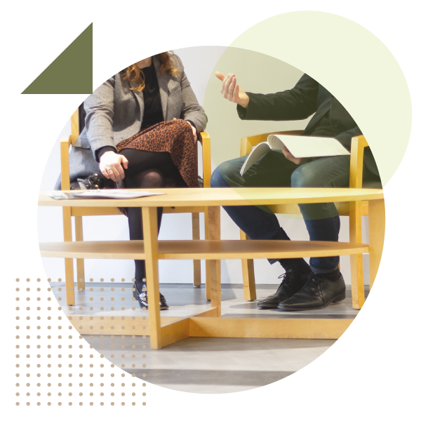 couple sitting and talking