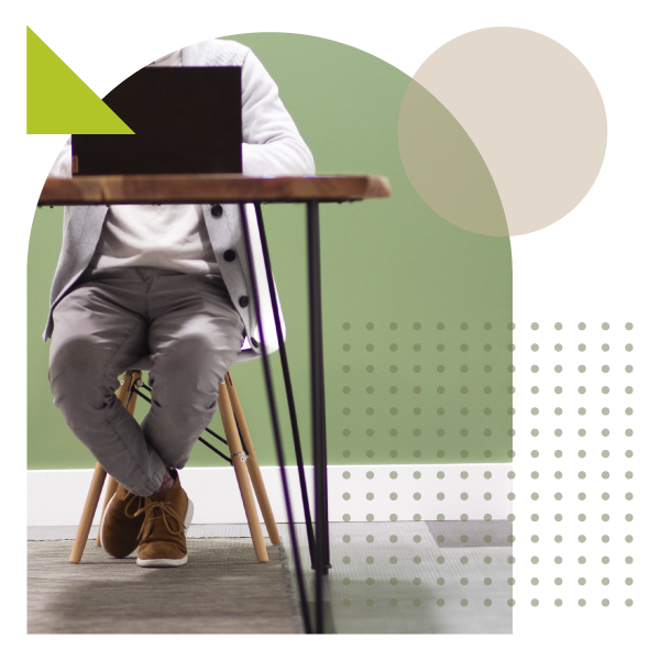 working at a computer